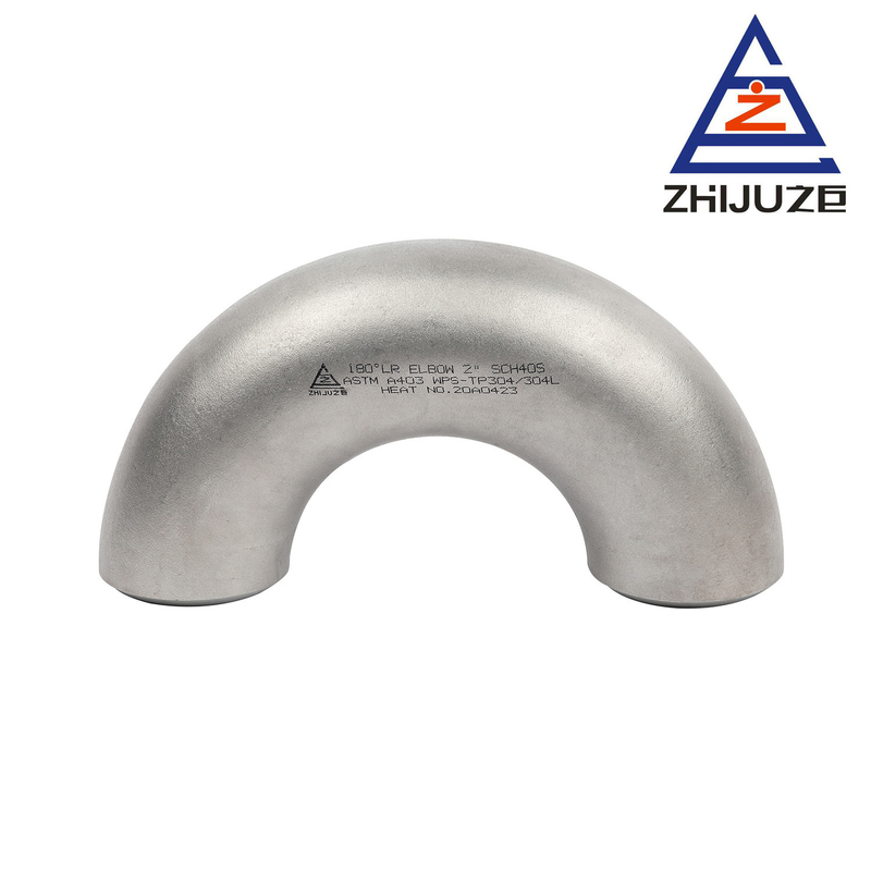 316L ANSI B16.9 Stainless Steel Fitting 180 Degree Elbow